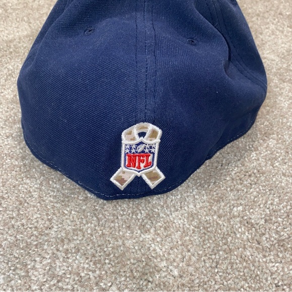 Dallas Cowboys New Era Salute To Service Hat White Navy Camo 59Fifty NFL Size 8 - Picture 2 of 7